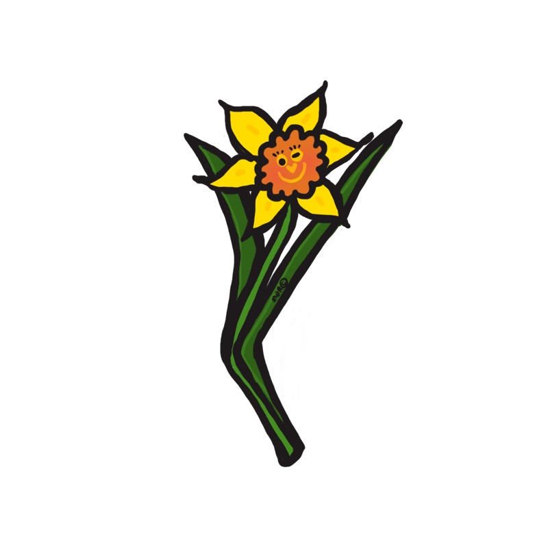 Handgetekende bloemenillustratie door Marretjes
