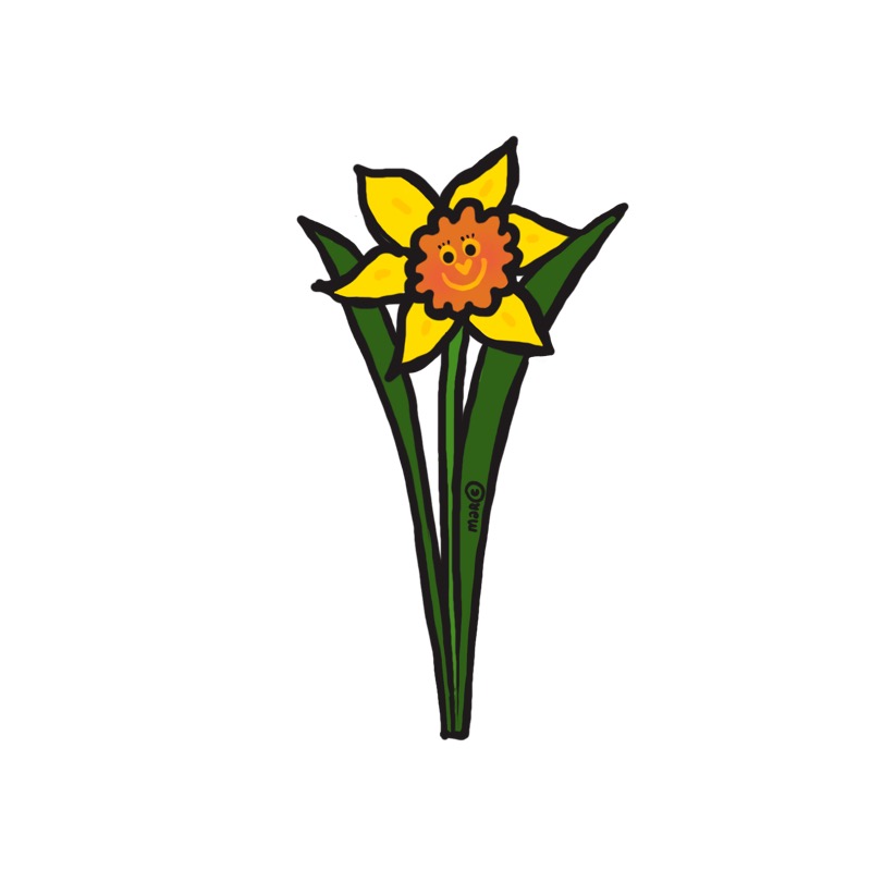 Handgetekende bloemenillustratie door Marretjes