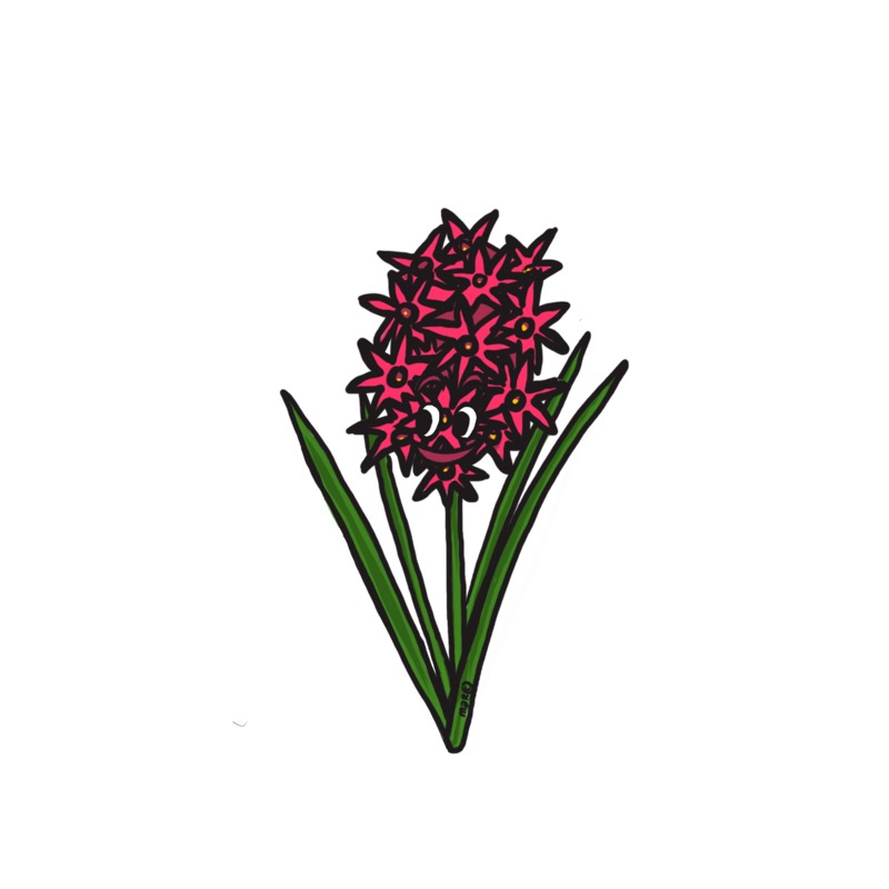 Handgetekende bloemenillustratie door Marretjes