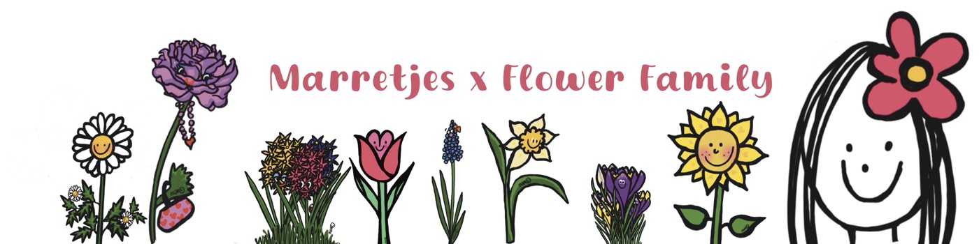 Marretjes x Flower Family — handgetekende bloemenillustraties