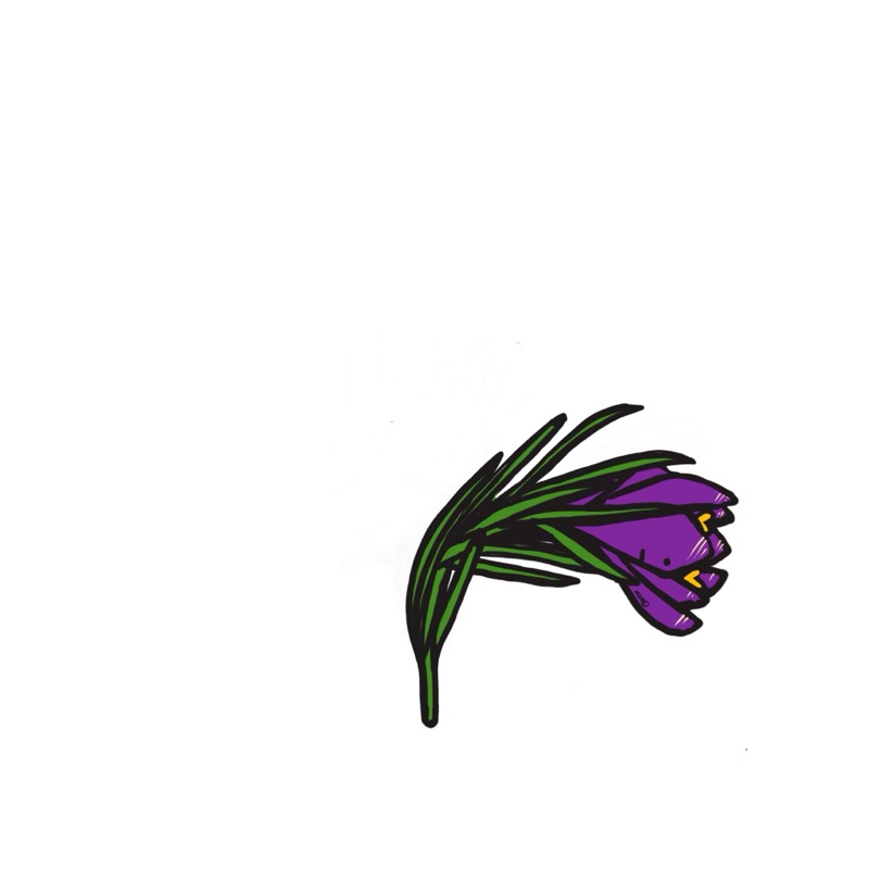Handgetekende bloemenillustratie door Marretjes