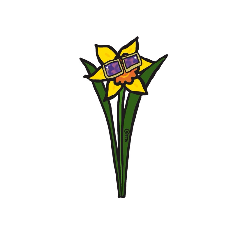 Handgetekende bloemenillustratie door Marretjes